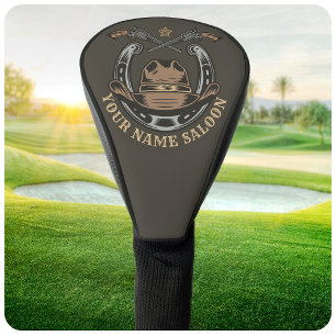 Couvre-club De Golf Wild West Revolver Horseshoe Western Cowboy Saloon