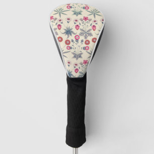 Couvre-club De Golf William Morris Daisy Motif floral Orange rouge