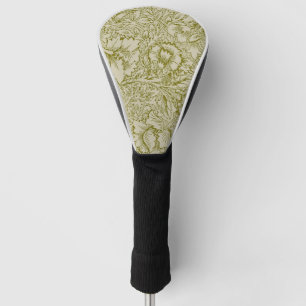 Couvre-club De Golf William Morris Poppy Classic Floral Green