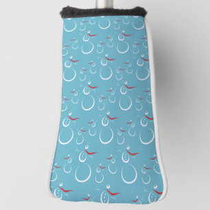 Couvre-club De Golf Winter Cyan Cute Snowman Famille Motif