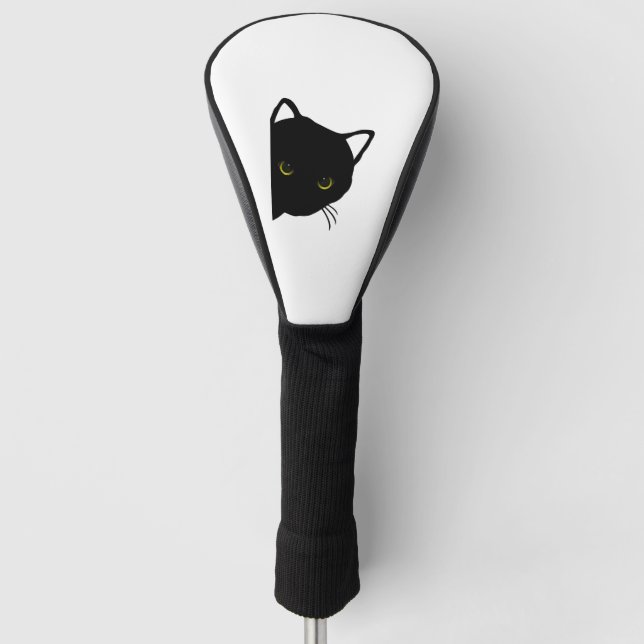 Couvre-club De Golf yeux de chat noir à gauche (Devant)