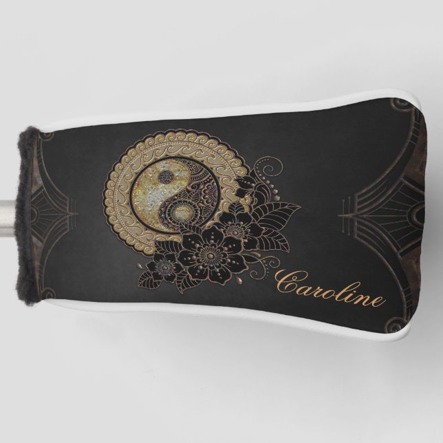 Couvre-club De Golf Yin yang est le symbole qui représente l'équilibre (Devant)