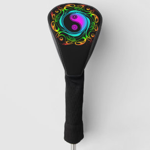 Couvre-club De Golf Yin Yang Psychedelic Rainbow Tattoo
