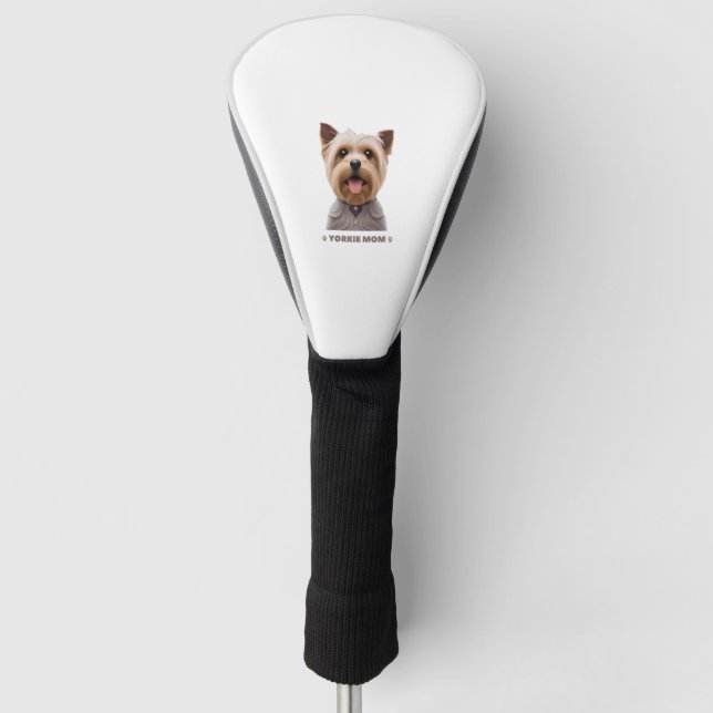 Couvre-club De Golf Yorkie maman design chien mignon (Devant)