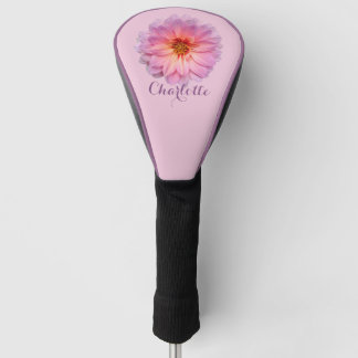 Couvre-club De Golf Zinnia Rose Nom Personnalisé