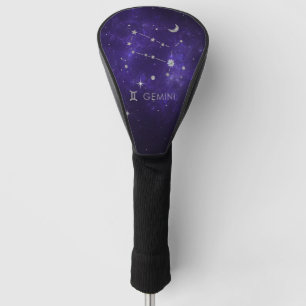 Couvre-club De Golf Zodiac Purple Gemini Horoscope d'astrologie cosm