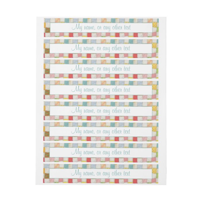 COUVRE-LIT PATCHWORK 2,5 cm x 18,5 cm Étiquettes v (Feuille)