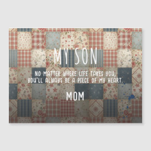 Couvre-lit Patchwork Vintage pour Mon Fils Carte M