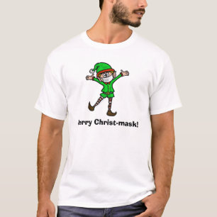 COVID-19 Joyeux T-shirt Elf masque Christ