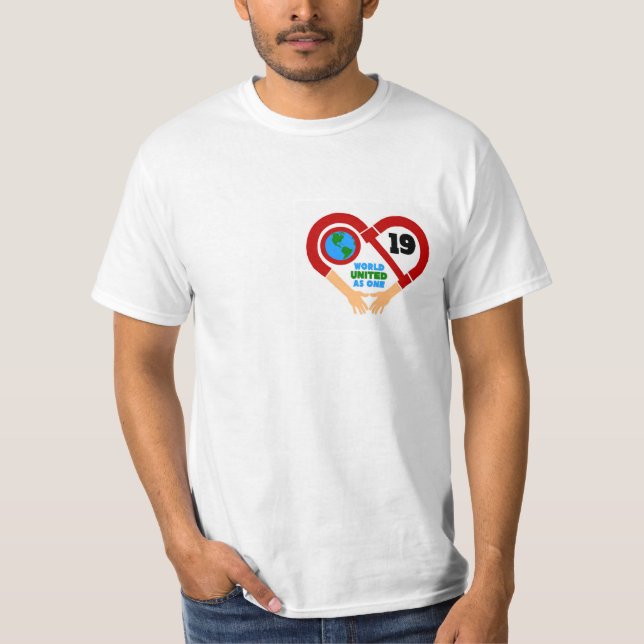 COVID-19 T-shirt Solidarité - Monde uni comme un s (Devant)