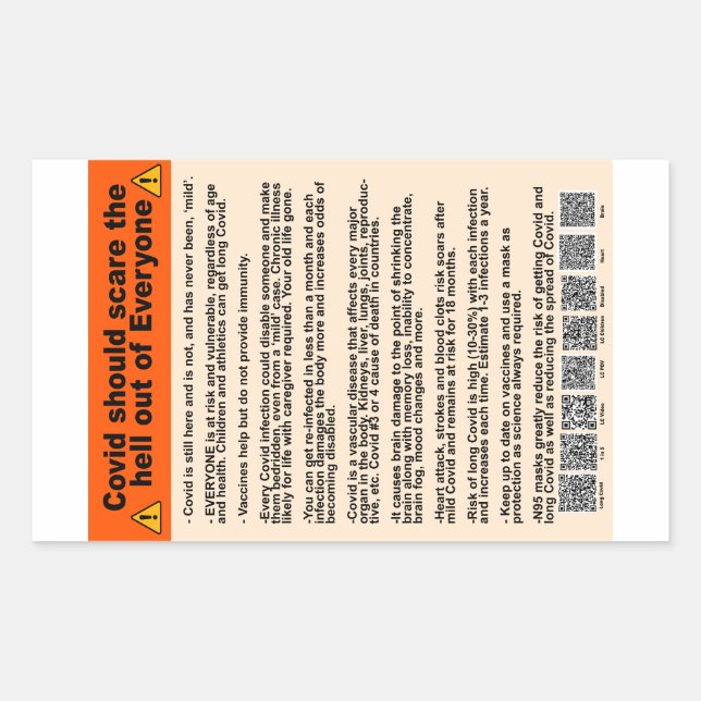 Covid devrait effrayer les autocollants de papier  (Devant)