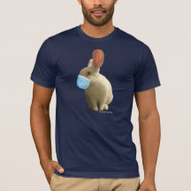 COVID Mask Bunny T-Shirt (noir)