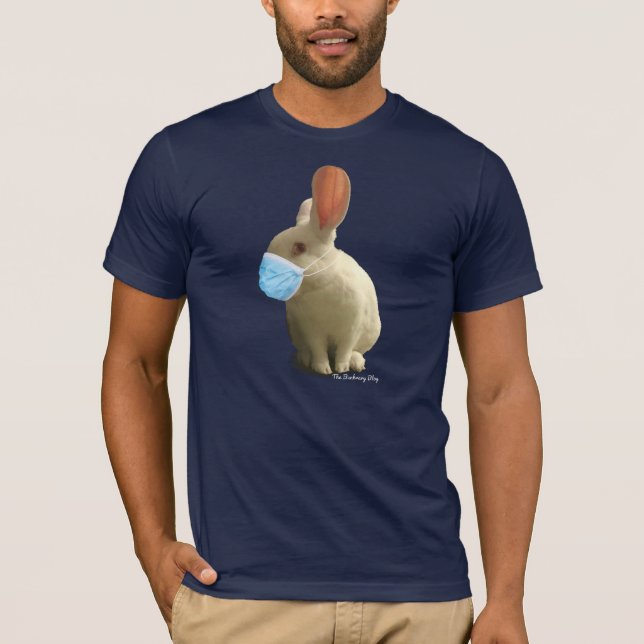 COVID Mask Bunny T-Shirt (noir) (Devant)