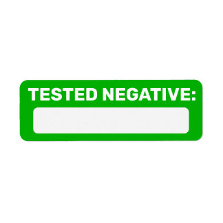 Covid Négatif Écrire Sur Étiquette