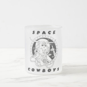 Cow-boys Space Frosted Glass Mug