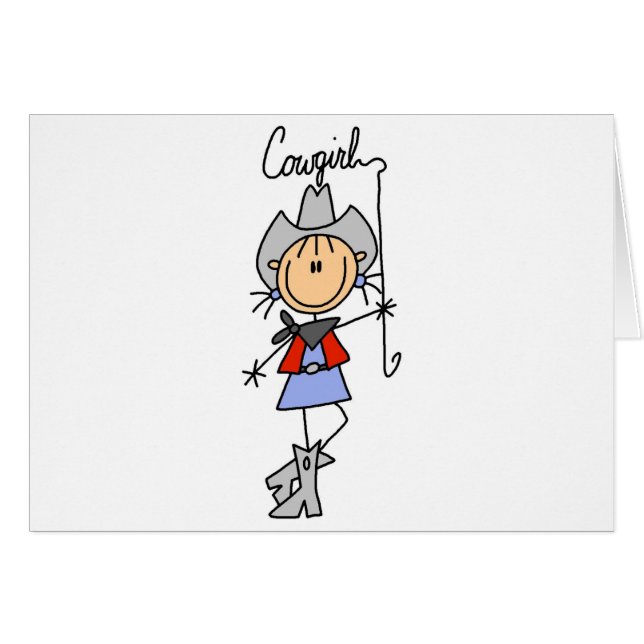 Cow-girl avec des T-shirts et des cadeaux de lasso (Devant horizontal)