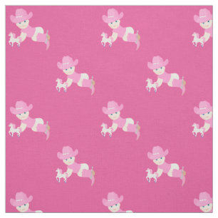 Cow-girl de bébé avec le tissu rose de bottes de