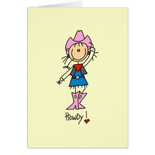 Cow-girl en T-shirts et cadeaux roses