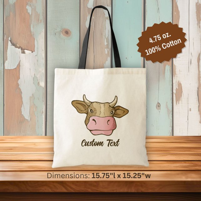 Cow Head Tote Bag (Créateur téléchargé)