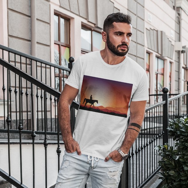 Cowboy À Cheval T-Shirt Homme (Créateur téléchargé)