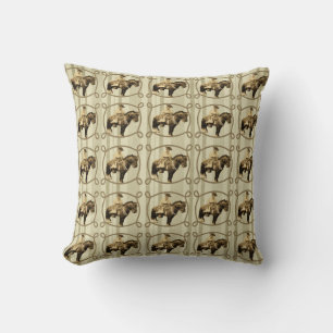 Cowboy à la maison occidental de cru de coussin de