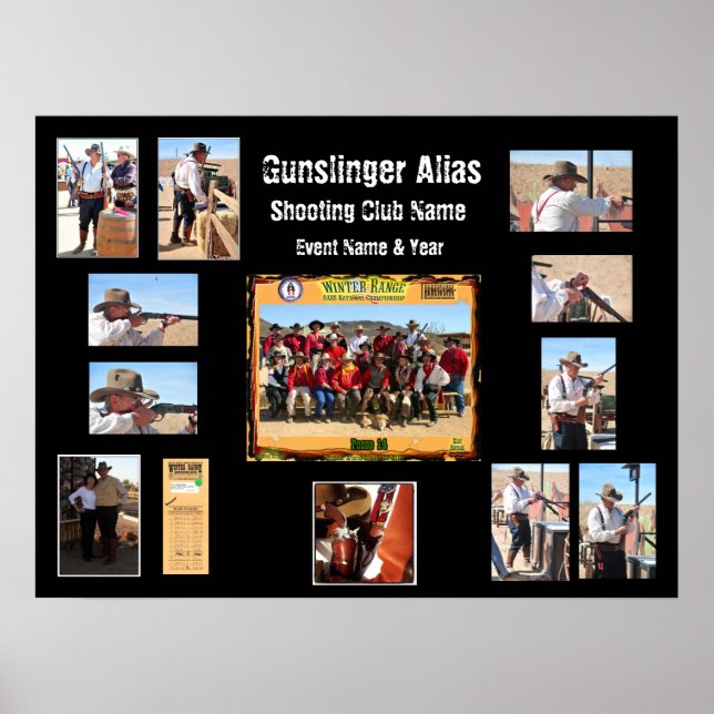 Cowboy Action Shooting Event Custom Posters (Devant)