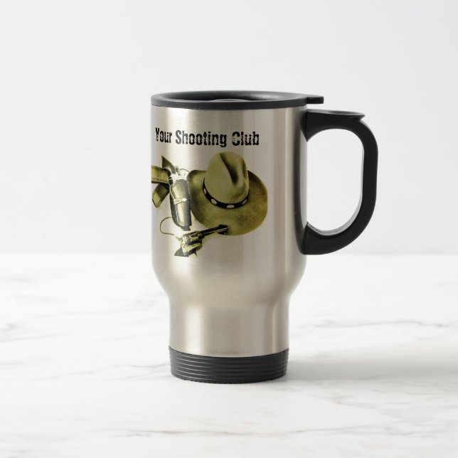 Cowboy Action Tir Engin Voyage Café Mug (Droit)