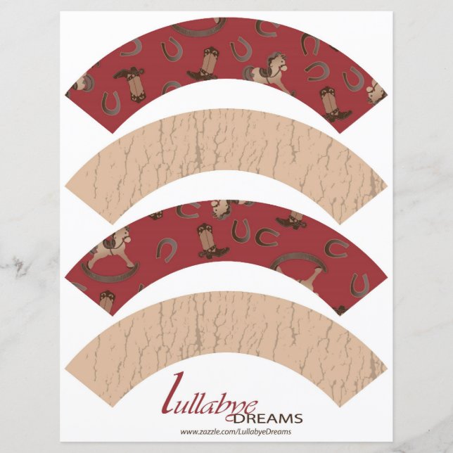 Cowboy Baby Cupcake Wrapper (Devant)