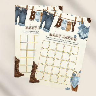 Cowboy baby shower jeu de bingo