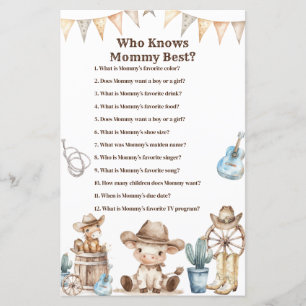 Cowboy Cactus Baby shower Qui Connaît Maman Meille