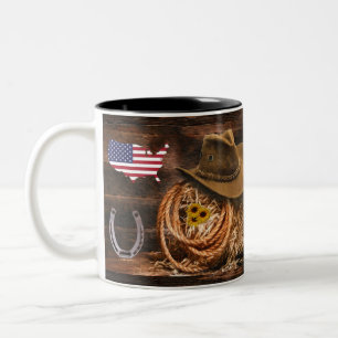 Cowboy Casquette à deux tons de café Mug
