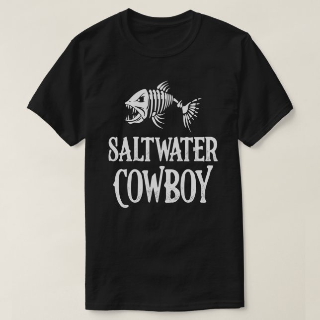 Cowboy d'eau salée - Pêcheur Angler T-Shirt classi (Design devant)