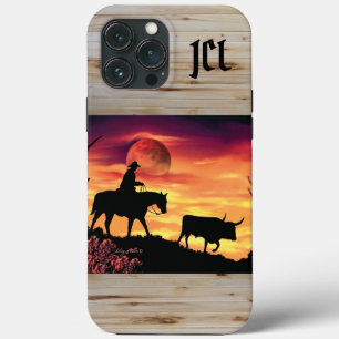 Cowboy Et Longhorn Steer Coque-Mate coque iphone