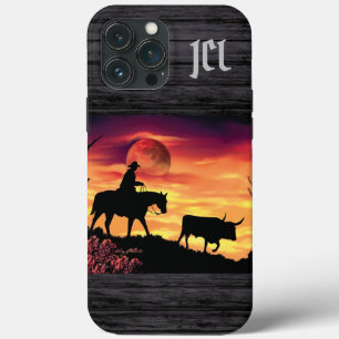 Cowboy Et Longhorn Steer Coque-Mate coque iphone