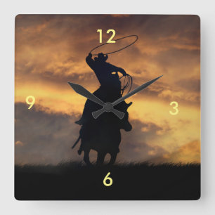 Cowboy et Steer Horloge
