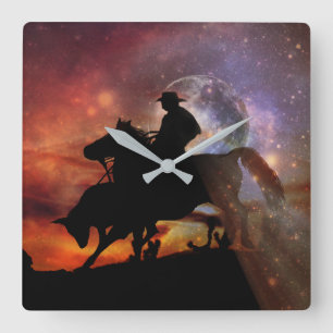 Cowboy et Steer Horloge