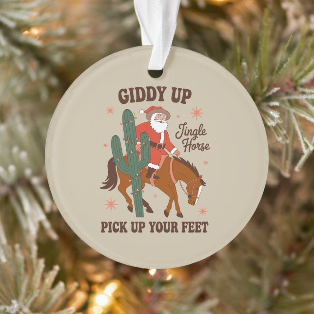 Cowboy Giddy Up Jingle Horse Ramasse Vos Pieds (Arbre)