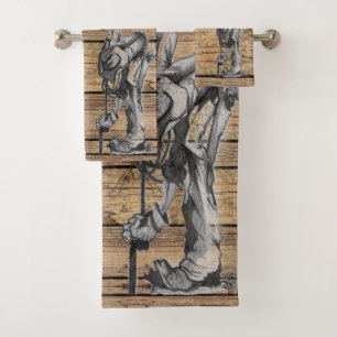 Cowboy, grain en bois