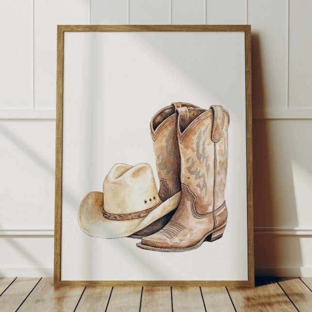Cowboy Hat and Boot Poster Kids Western Room Decor (Créateur téléchargé)