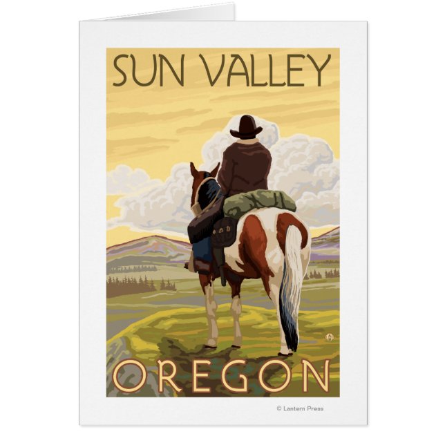 Cowboy & Horse - Sun Valley, Idaho (Devant)