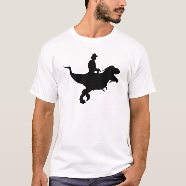 Cowboy montant le T-shirt de T-Rex (Devant)