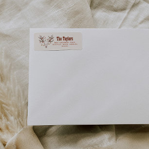 Cowboy Noël Retourner l'adresse Étiquettes