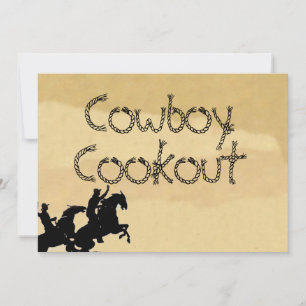 Cowboy Occidental thème buckskin fêtes Invitations