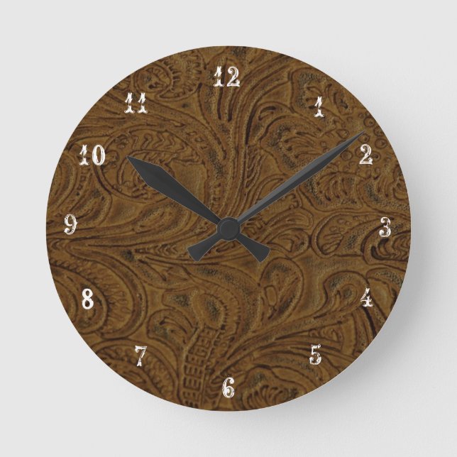 Cowboy Pays Brown Outil Cuir Look Horloge (Recto)