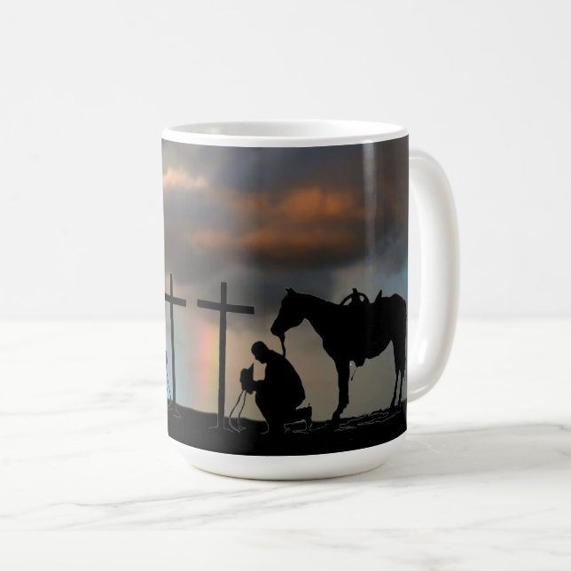 Cowboy Prayer Café Mug (Devant droit)