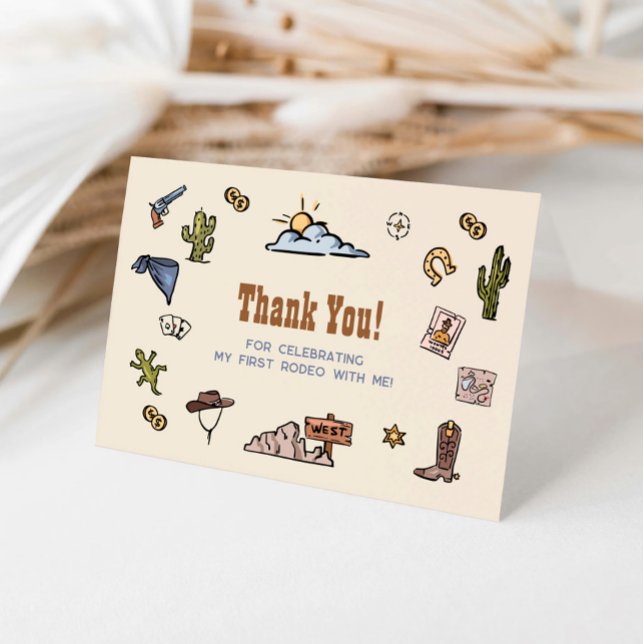 Cowboy Premier Rodéo 1er Anniversaire Merci Wester (Créateur téléchargé)