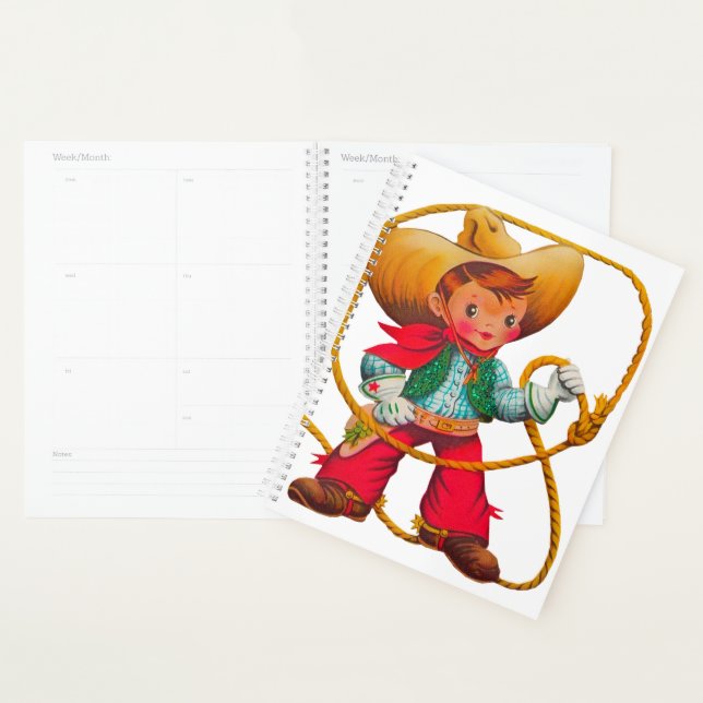 Cowboy Retro Boy Child Cute Western (Devant avec enveloppe)