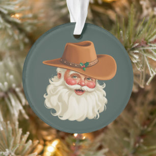 Cowboy Santa vintage drôle rétro western