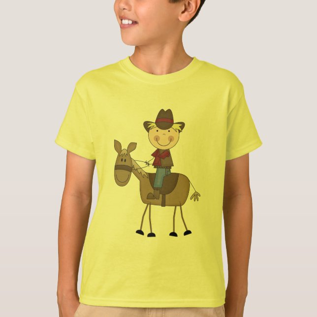 Cowboy sur des T-shirts et des cadeaux de cheval (Devant)