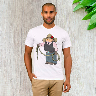 Cowboy Tenant Un T-shirt Lasso Mens
